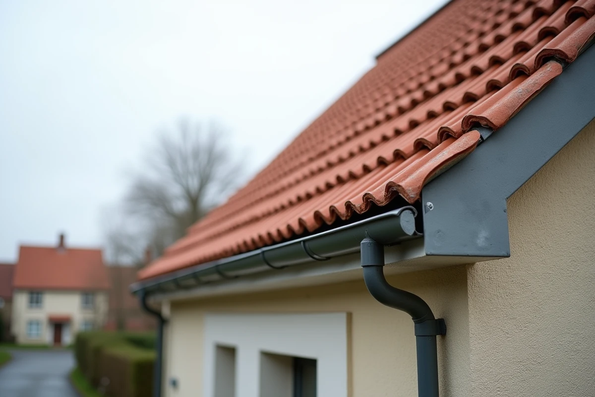 Toiture en tuiles terre cuite avec isolation neuve sur une maison individuelle de 100m2